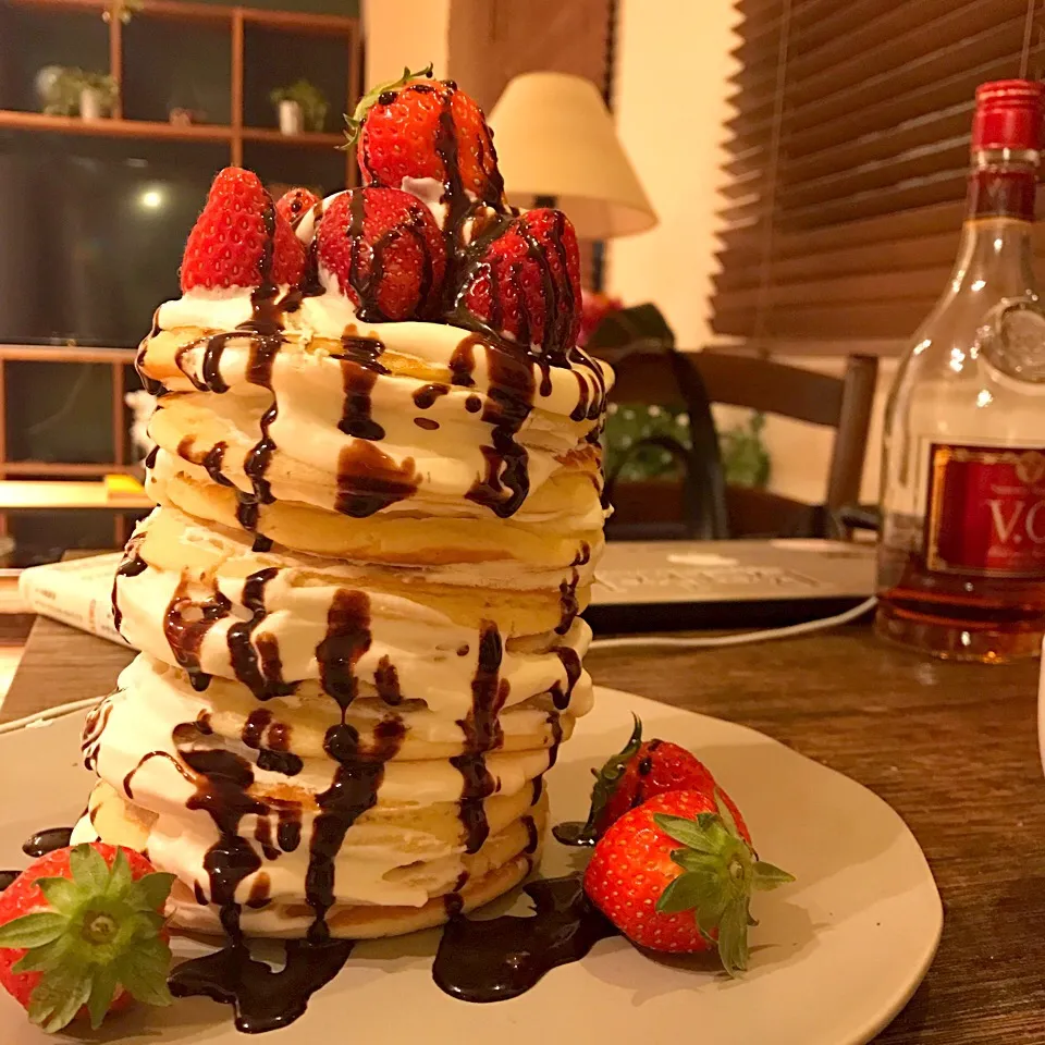 Snapdishの料理写真:米粉パンケーキ🥞
バター不使用糖質オフ😍🥐💨
#パンケーキ#ヘルシー|Ayaさん