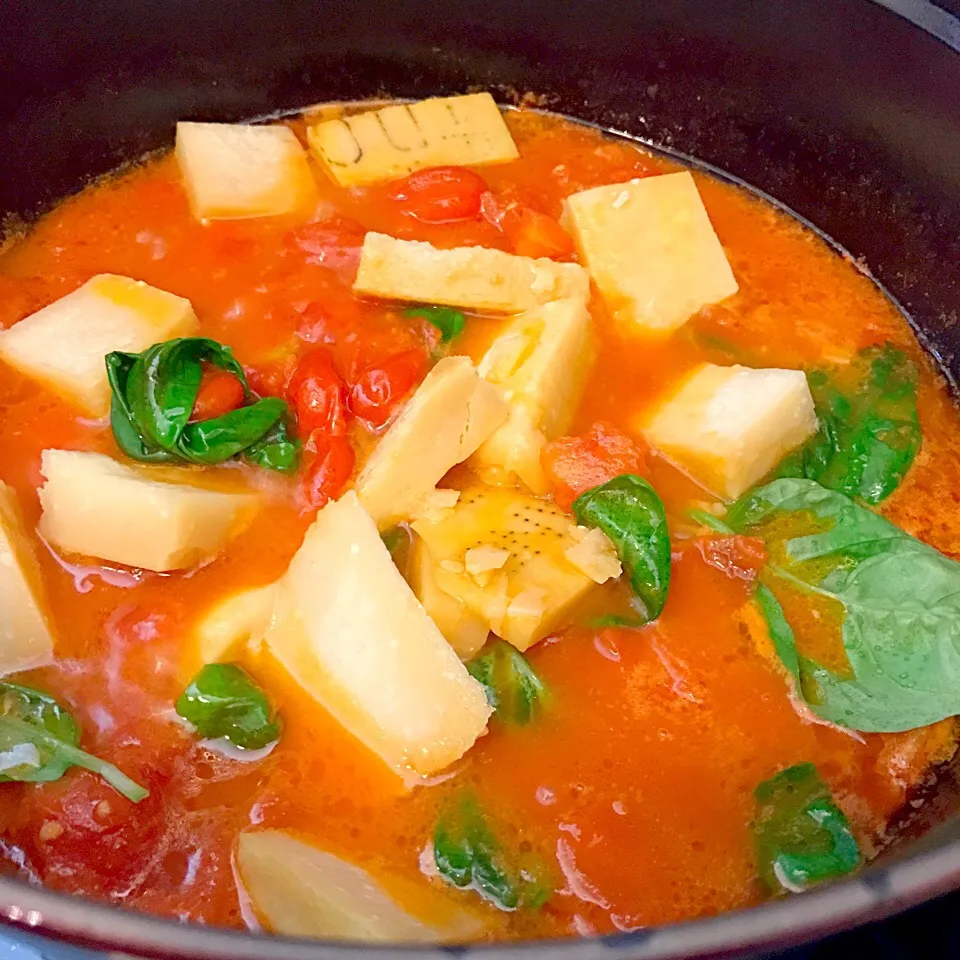 Making Parmesan Pomodoro.|Nanaさん