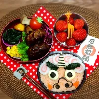 Snapdishの料理写真:節分にちなんで鬼の顔弁