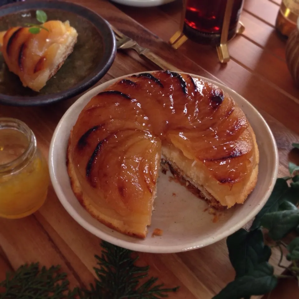 Caramel apple tart／リンゴのタルト（柚子ジャム入りです）|まちまちこさん