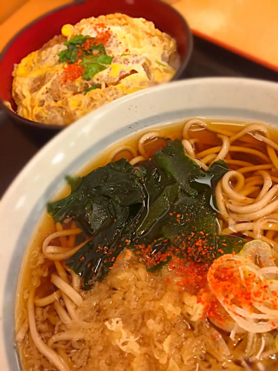 たぬき蕎麦とカツ丼！|Tomyさん