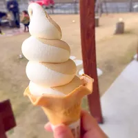 プリン味のソフトクリーム|いくえさん