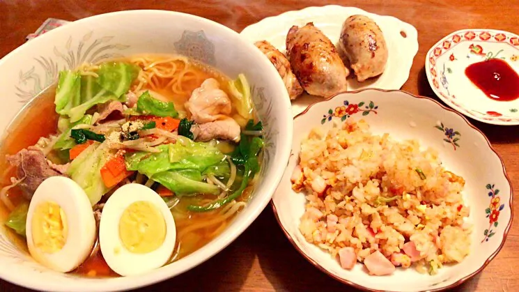 ラーメン＆炒飯＆鶏皮餃子!😍|ついさきさん