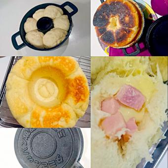 未使用 タミさんのパン焼器 懐かしパン 南部鉄器 レシピ付き