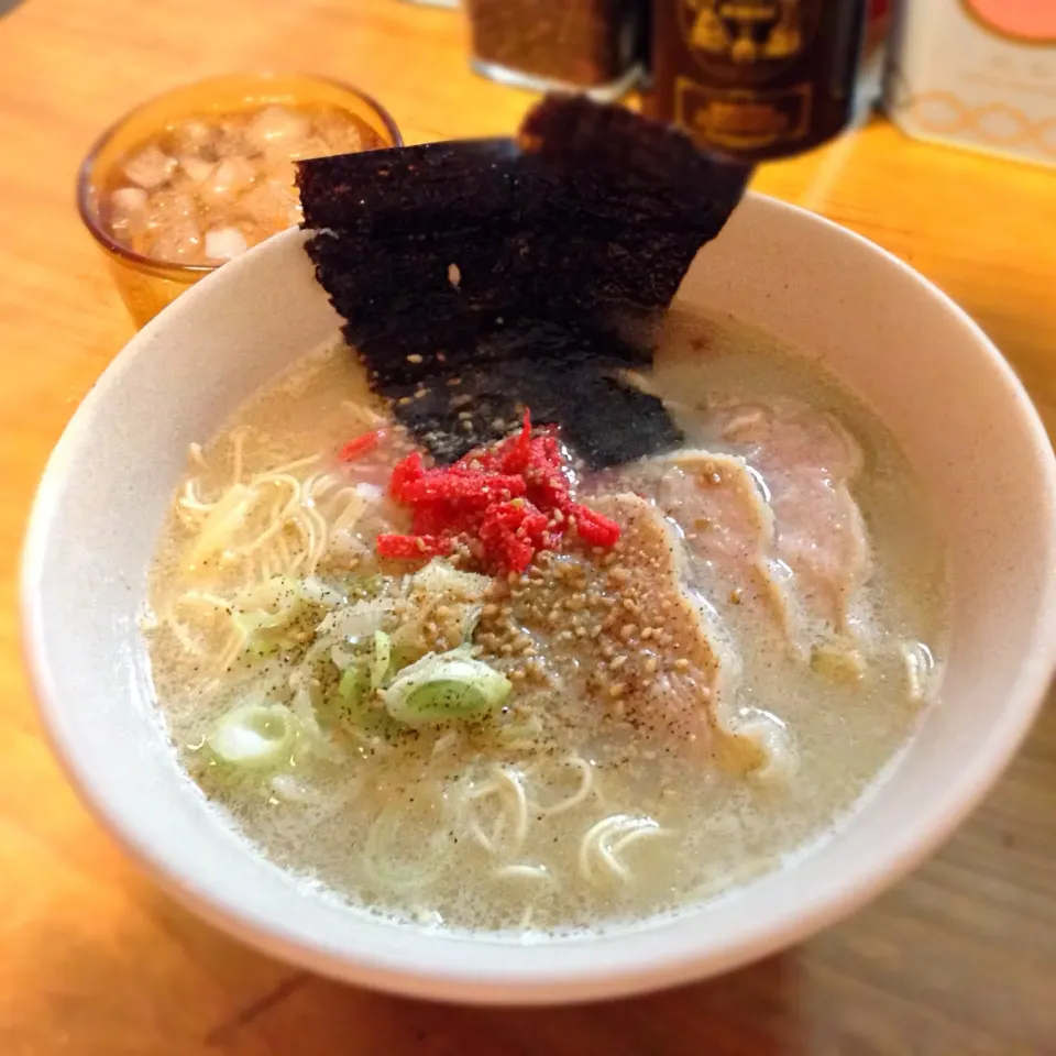 鶏豚骨バリカタ麺|キャリの自炊さん