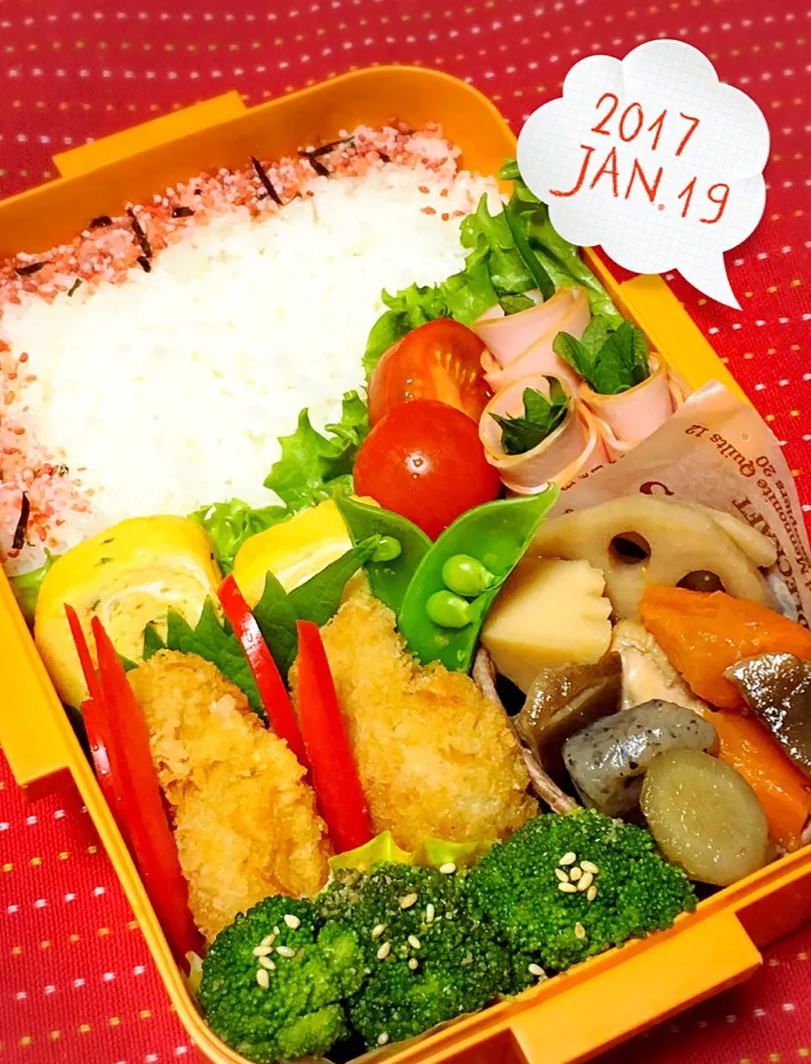 Snapdishの料理写真:高校生男子のがっつり弁当.ﾟ٩(๑⃙⃘˙ᵕ˙๑⃙⃘)۶:.｡|おざMAMAさん