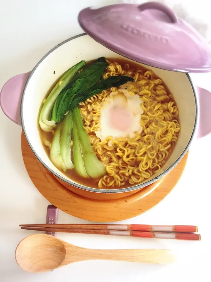 鍋ごとインスタントラーメンのお昼|nokorinさん