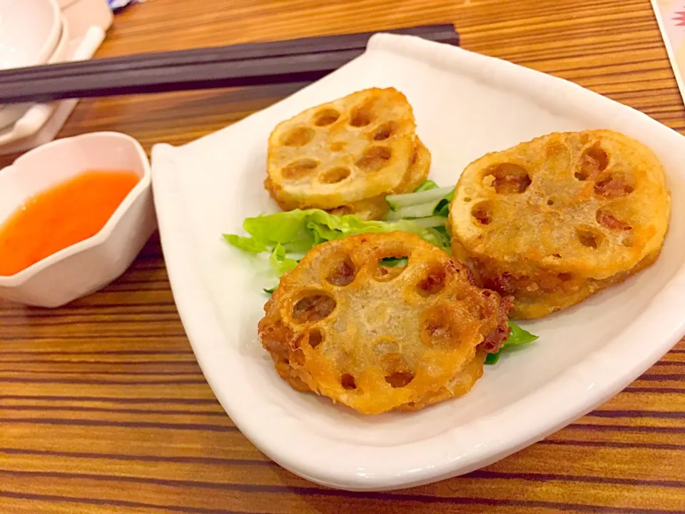 Lotus root cakes|Sky Blueさん