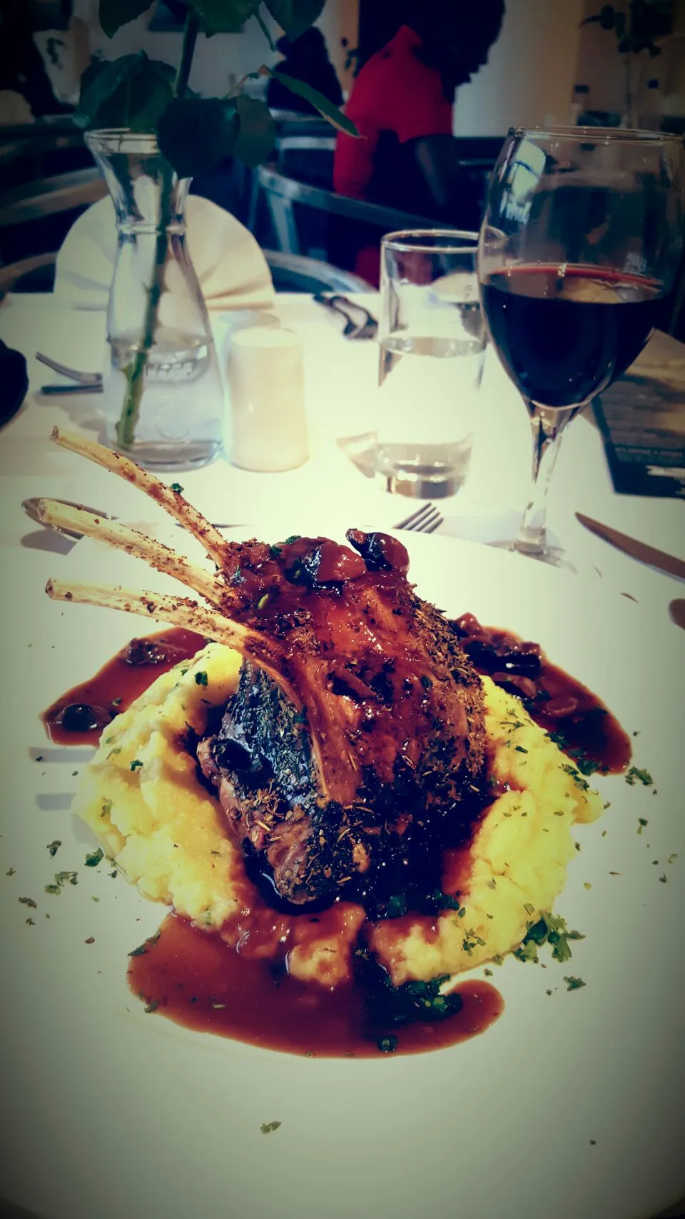 Snapdishの料理写真:herb crusted karoo lamb rack|karen van der spuyさん