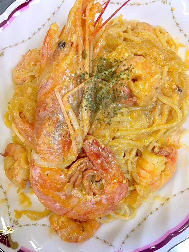 海老🦐たっぷりのクリームパスタ|寧々栄養士さん