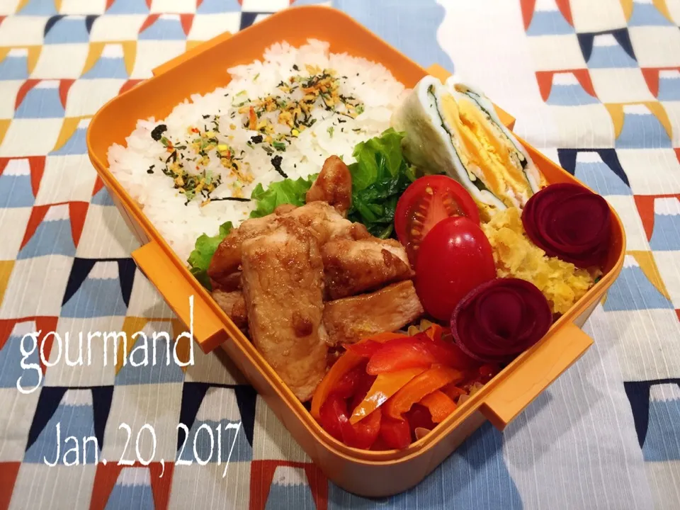 Snapdishの料理写真:2017.1.20 息子お弁当♪|プーティさん