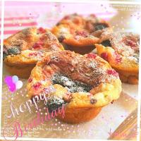 ハピバ🎈ひろりんの料理 超簡単♫混ぜるだけ♫ バナナカスタードケーキ♡