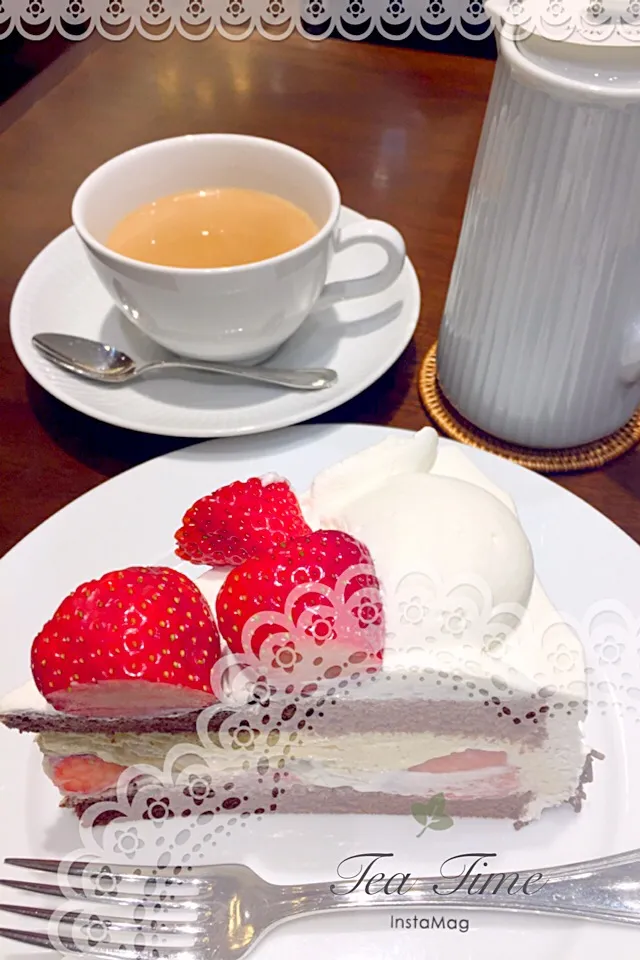 Snapdishの料理写真:☕️Tea Time 🍰|まみりんごさん