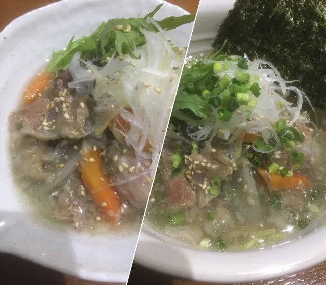 牛すじ煮込み&牛すじぶっかけラーメン

#新小岩 #江戸川区 #葛飾区 #隠れ家 #居酒屋 #おつまみ充実 #ラーメン #〆のラーメン #鶏白湯 #rahmen #noodle #煮込み #牛すじ煮込み #牛すじ煮込みラーメン #あじさい流|晴れの陽さん