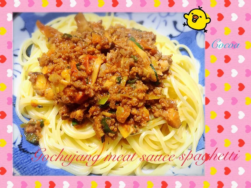 Snapdishの料理写真:Mayさんの料理 コチュ味噌ミートソーススパゲッティ♡|cocoaさん