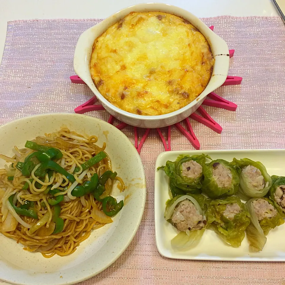 ❁ソース焼きそば
❀納豆豆腐グラタン
✿レタス焼売

2017/01/20|ちび太さん