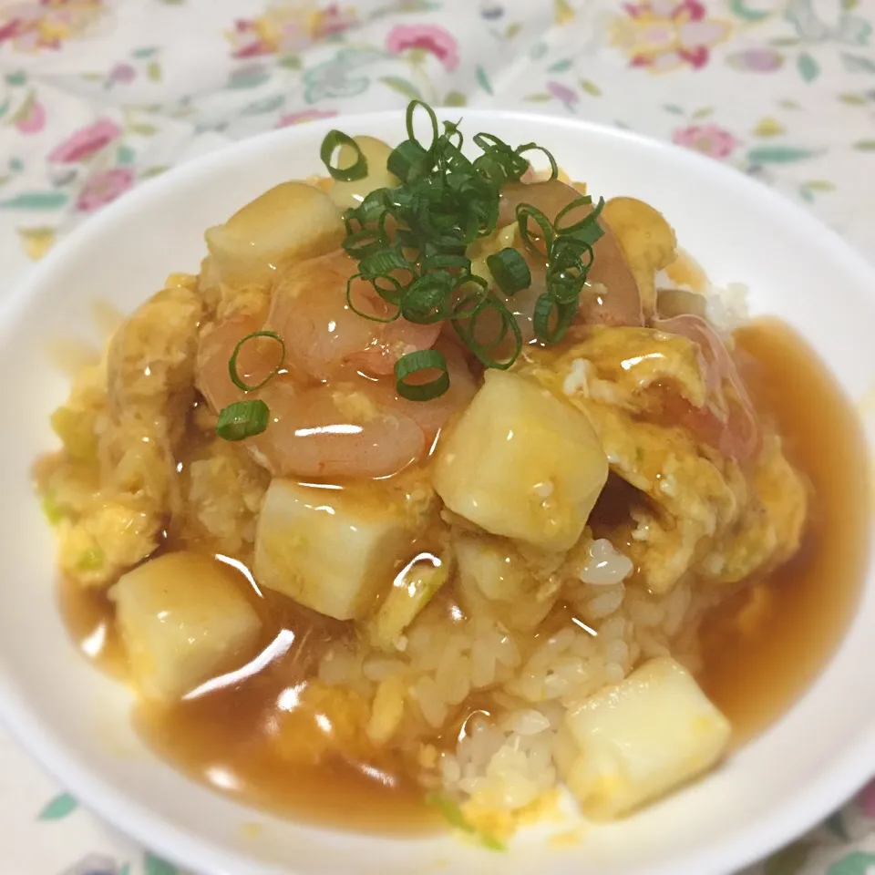 エビとはんぺんのあんかけ丼|まるちゃんさん