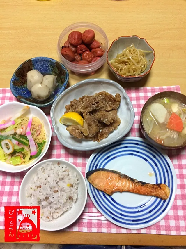 Snapdishの料理写真:実家で晩ご飯٩꒰ ๑′◡͐`꒱♡|☆ぴ〜ちゃん☆さん