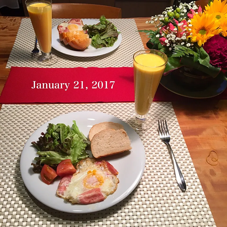 Snapdishの料理写真:朝ごはん  2017・1・21|ローゼルさん