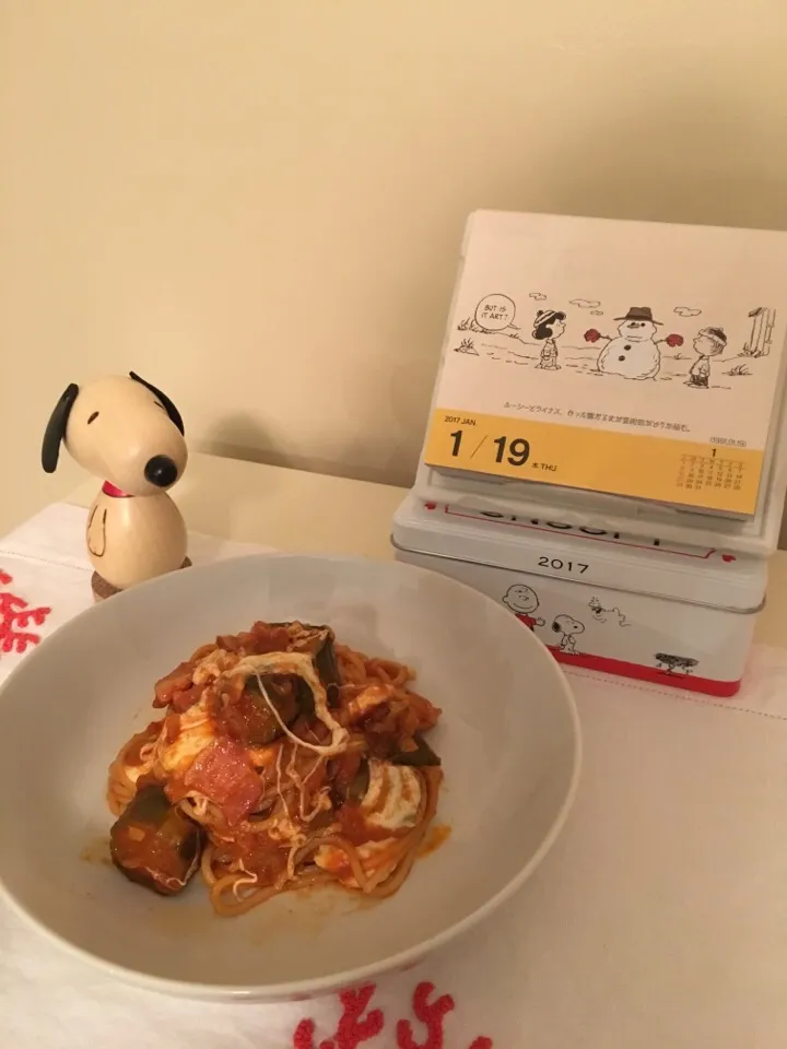 Eggplant, bacon, mozzarella cheese pasta|Keicsさん