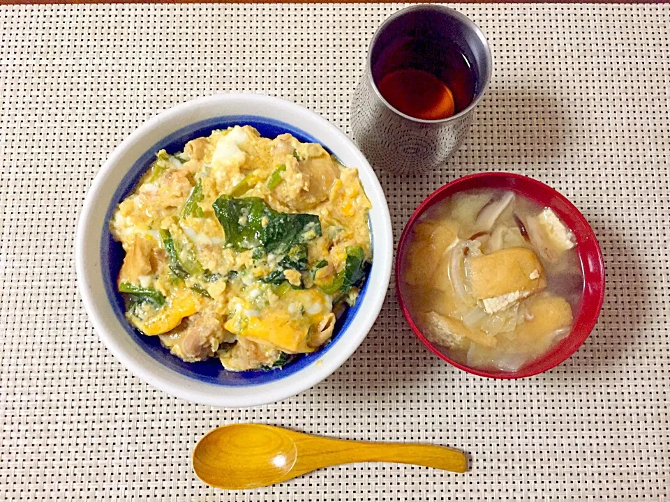 ターサイ入り親子丼🐓🐣|あゆかさん