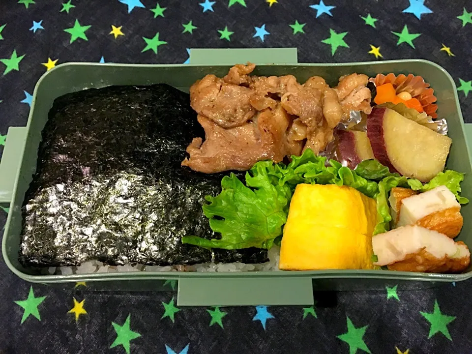 豚肉の甘辛炒めのお弁当。|Chiharuさん