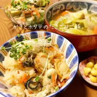 牡蠣と帆立の炊き込みご飯|のりころさん