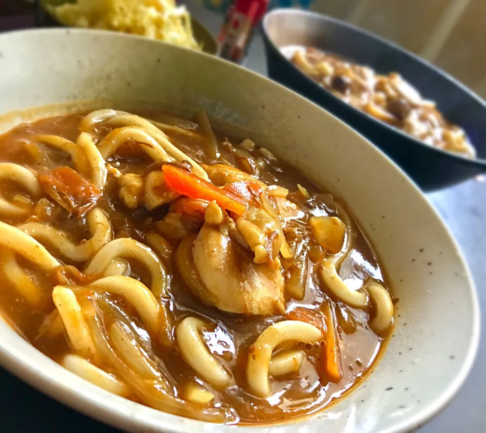 昼ごはん  残りカレーからのくたくたカレーうどん|砂雪さん