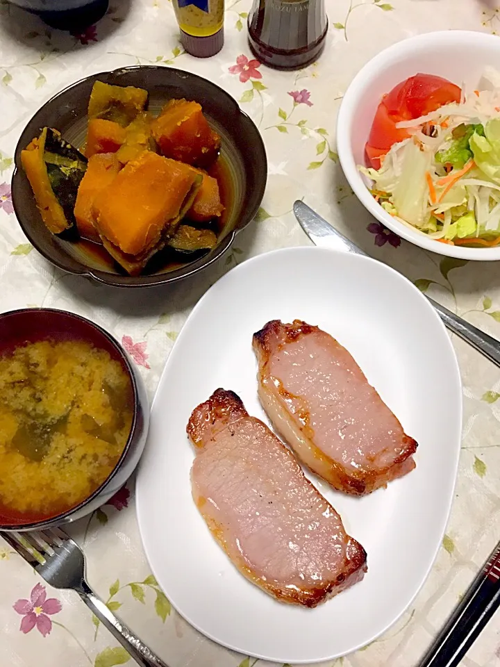 ハムの厚切りを焼きました。|プリンセスみっちゃんさん