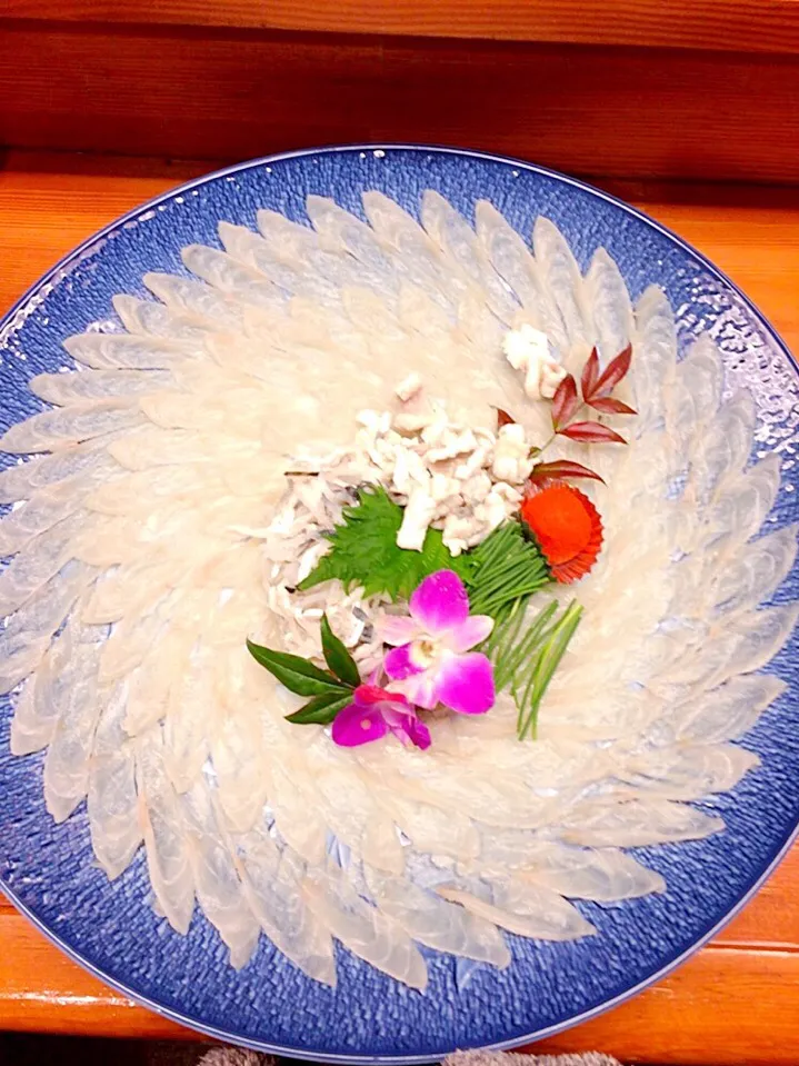 Snapdishの料理写真:ふぐ刺し|mikaさん