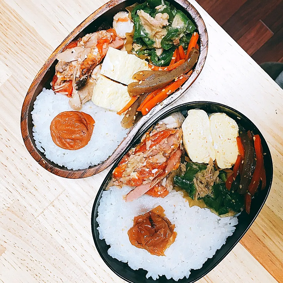 今日のお弁当♥︎2人分|ゆかさん