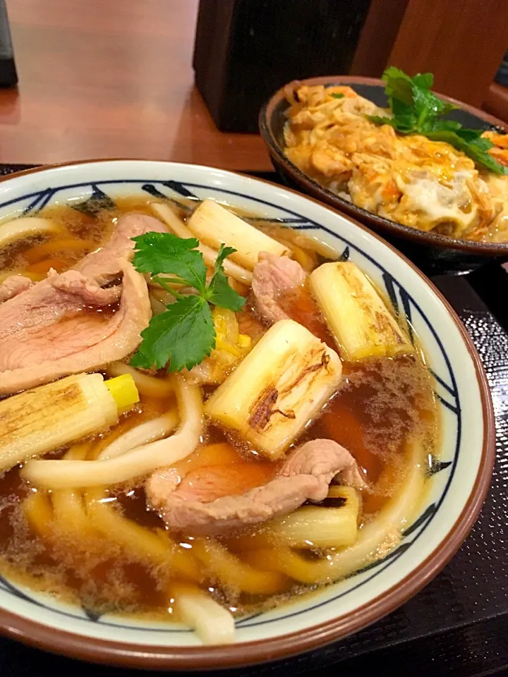 丸亀製麺 鴨ねぎうどん 親子丼|ナナさん