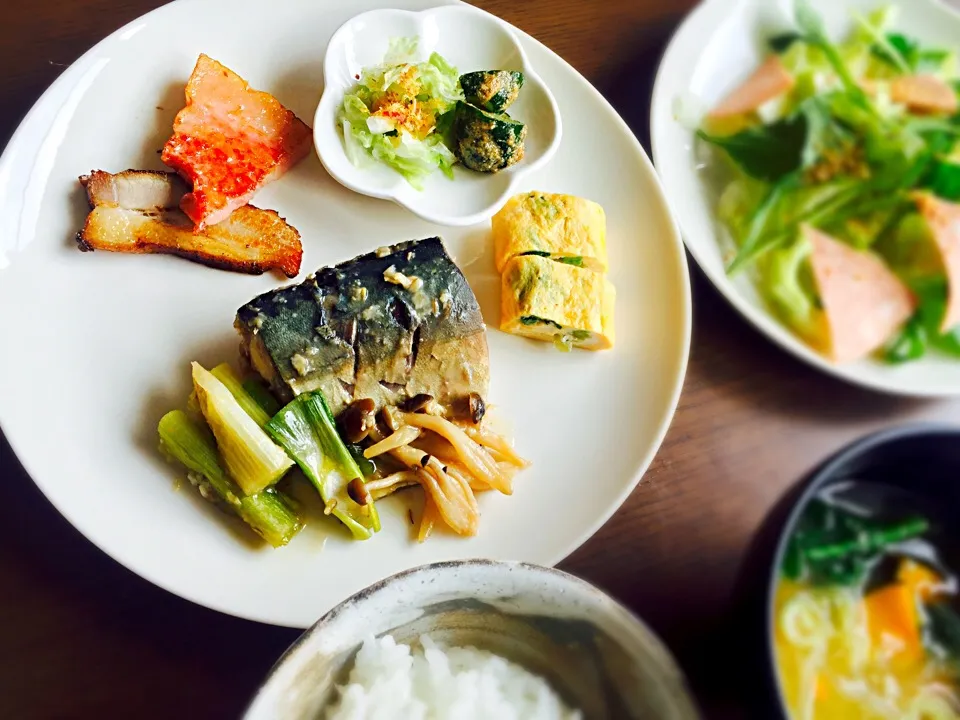 ☆さばの味噌煮
☆ほうれん草卵焼き
☆簡単漬物|でんぼ☆さん