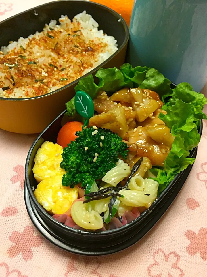 鶏肉とレンコンの麺つゆ炒め弁当|Sakikoさん