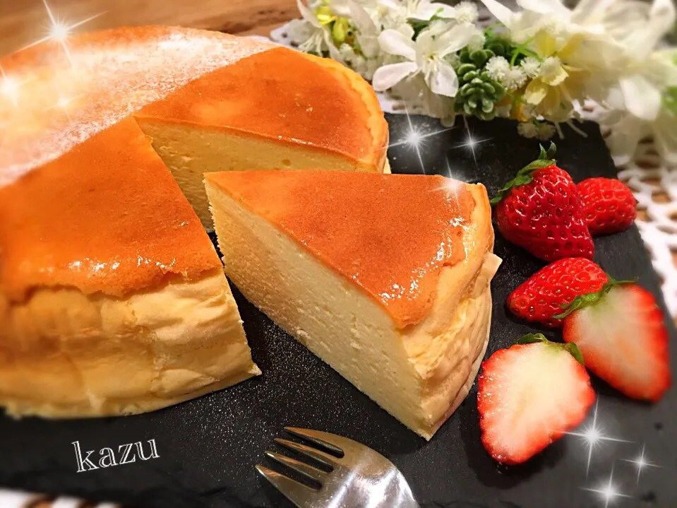 ひかりママさんの料理 スフレチーズケーキ|kazu★さん