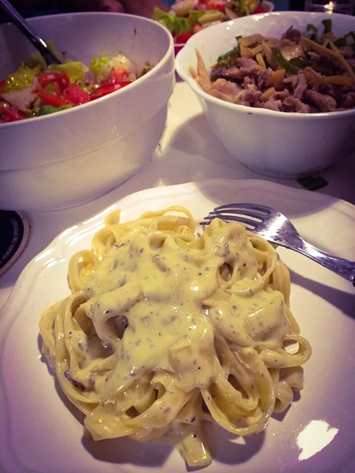 Gorgonzola (marinated with Okinawaian Awaomori liquor) pasta|el sushi de la manchaさん