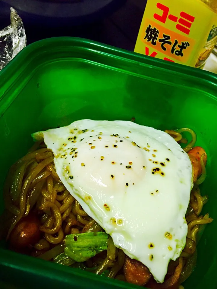 1/23 コーミソースで焼きそば弁当🍙 #コーミ 焼きそばソース #名古屋味 #今日のお弁当|BUBUさん