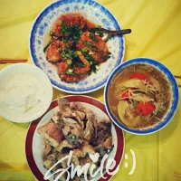 Carmelized fish+ Sweet and sour soup+ Fresh rice|Hopeful Duboisさん