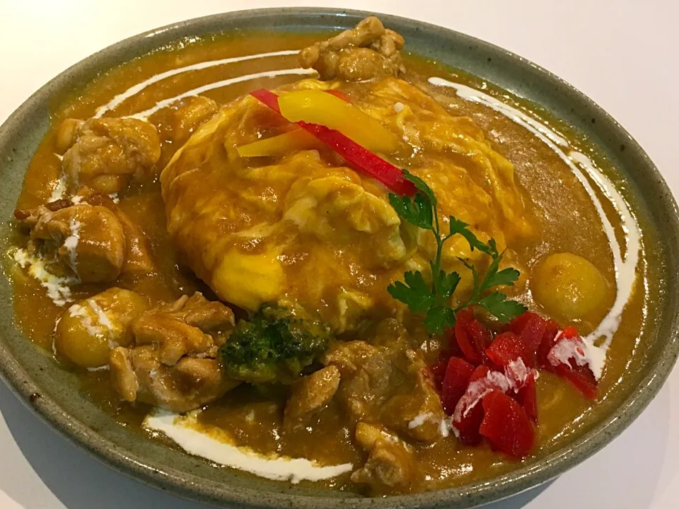 チキンカレーおむらいす|ようさん