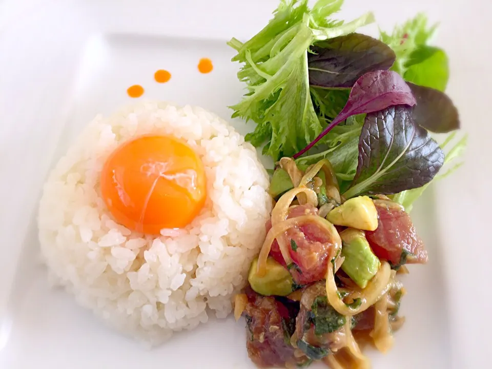 Snapdishの料理写真:ハワイアンポキ丼💛|Maumuさん