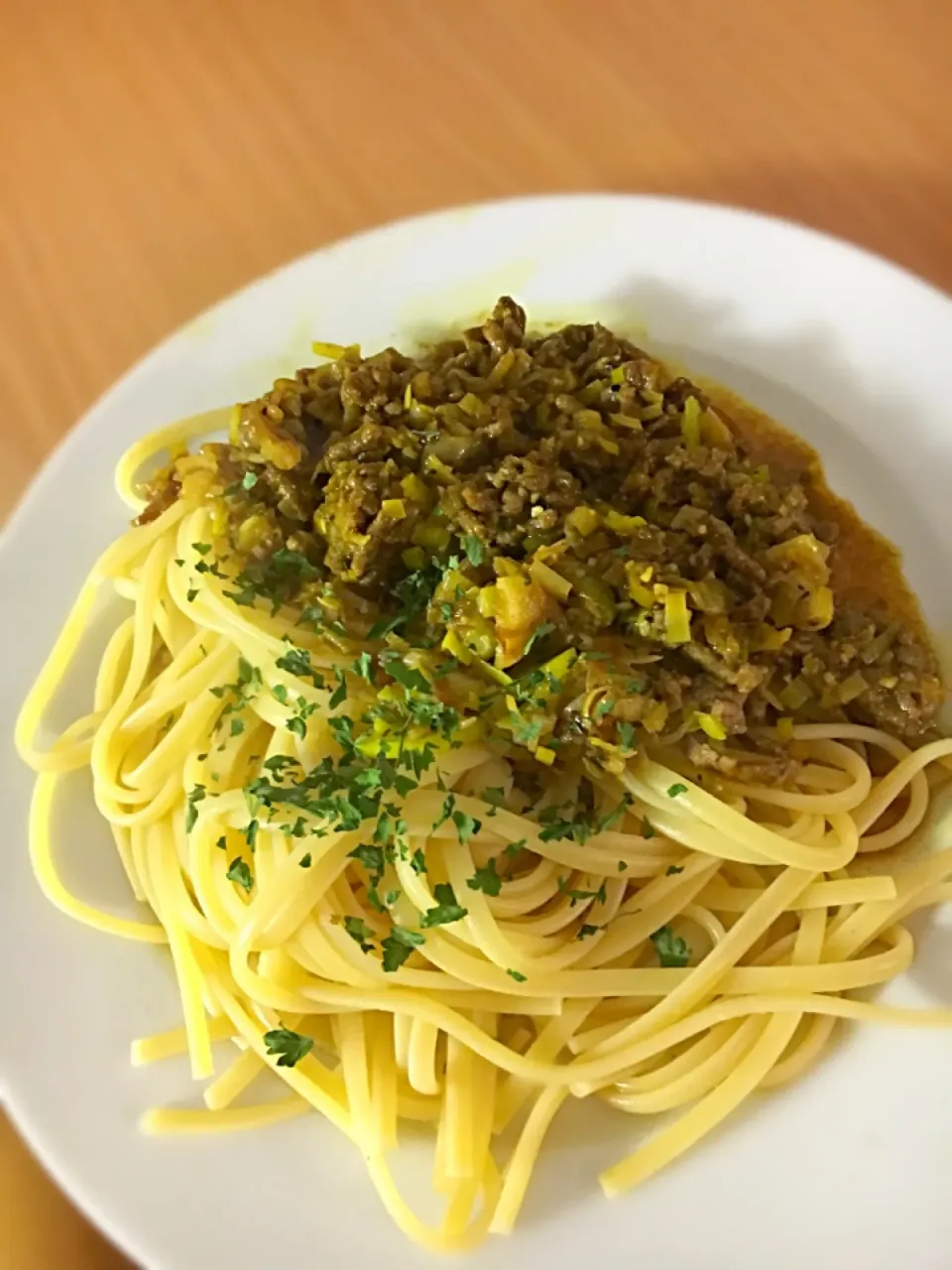 カレー味ミートソーススパゲティ|Gucchiさん