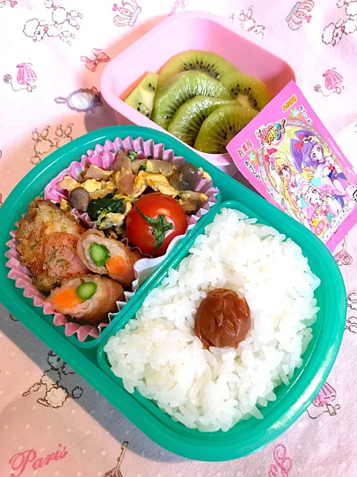 娘のお弁当#園弁当#ウインナー入り竹輪の磯部揚げ|Sakuraさん