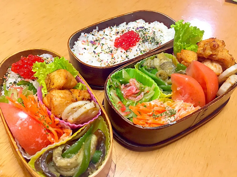 夫婦お弁当( ´ ▽ ` )ﾉ❤️|ふみぃさん