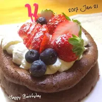 材料二つでガトーショコラのバースデーケーキ🎂