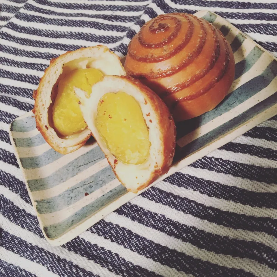 食パンのあまり生地で
まるごとインカのめざめパン|まいぱんさん