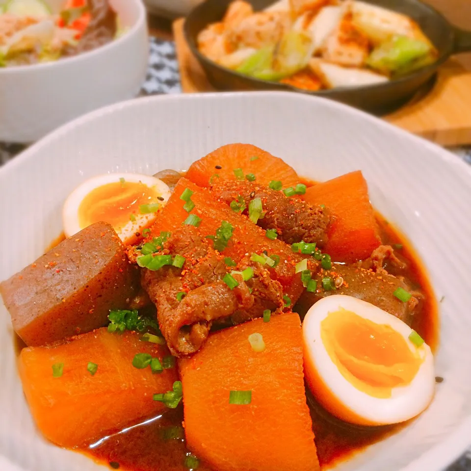 Snapdishの料理写真:牛スジの味噌煮🍲💕|🍎ゆかりんご🍎さん