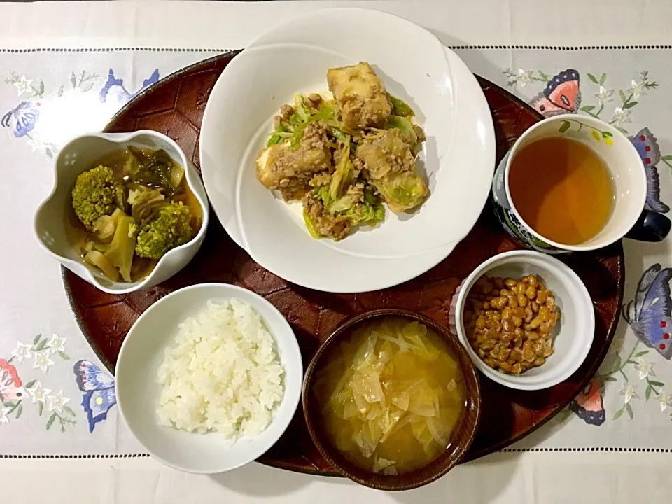 厚揚げの肉味噌炒めのご飯|みよさん