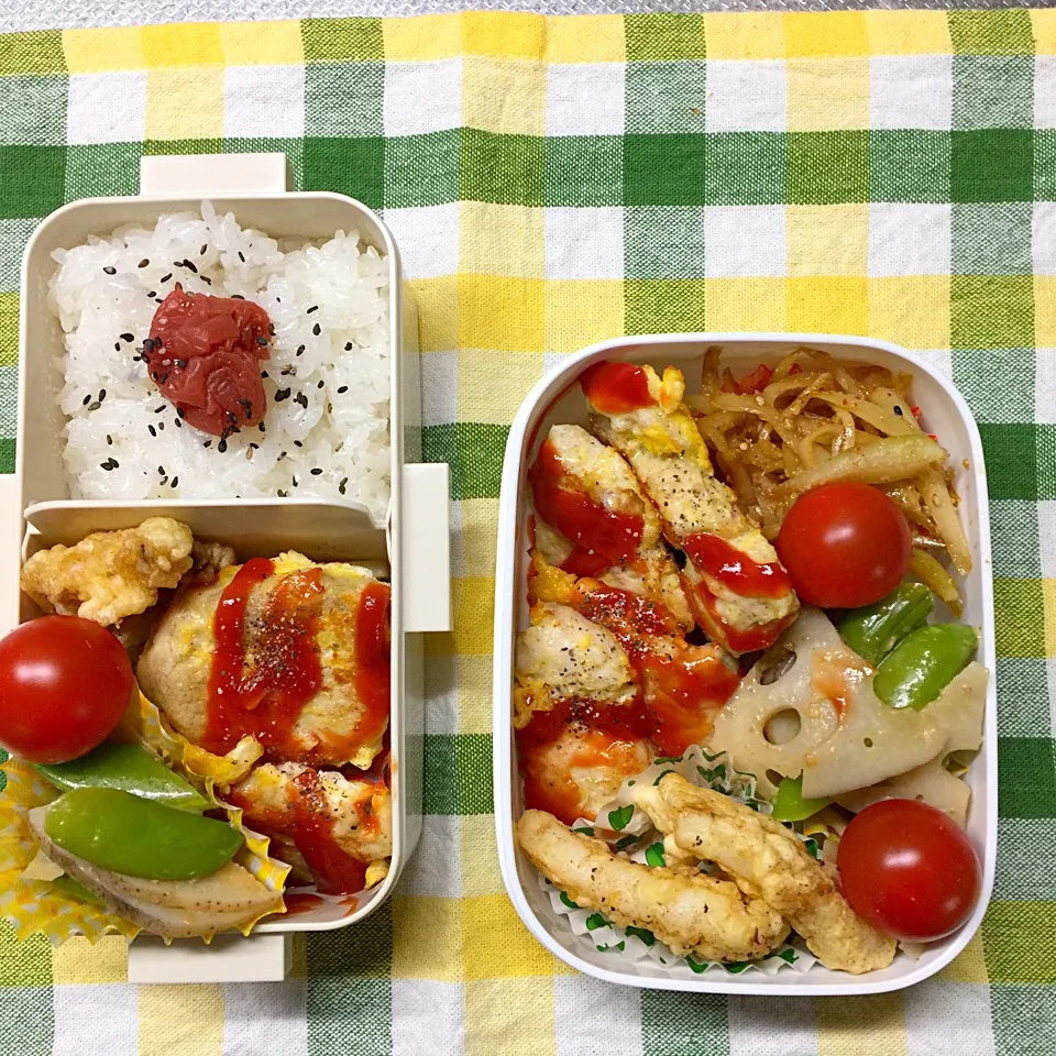 今朝のお弁当🍱なんか色がイマイチ〜〜何が入ってるの⁉️笑笑|Kazuko Kajitaさん