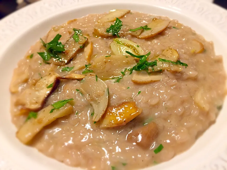 Risotto ai funghi 🍄 porcini|Fabio  Palmieriさん