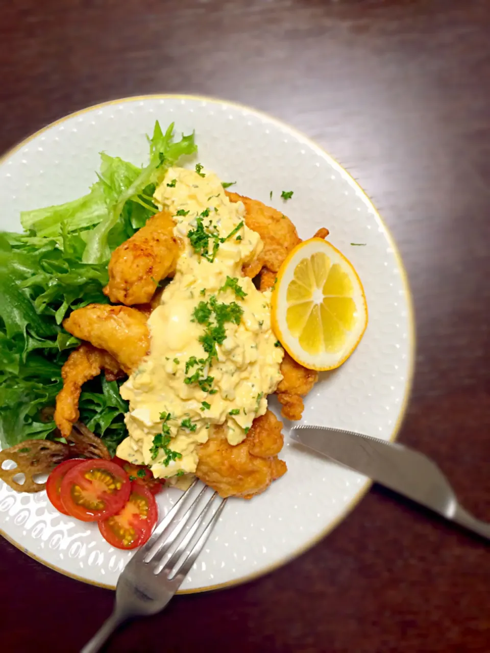 るん♪の料理 チキン南蛮！タルタル多めで♪今日はささみ🐔|るん♪さん